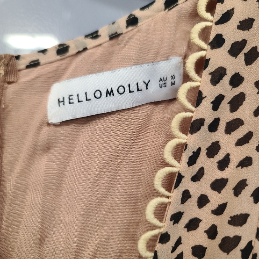 Hello Molly Lined Pink and Black Dress Size M - Picture 3 of 5